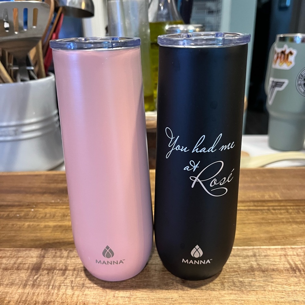 Manna Pink and Black Tumblers